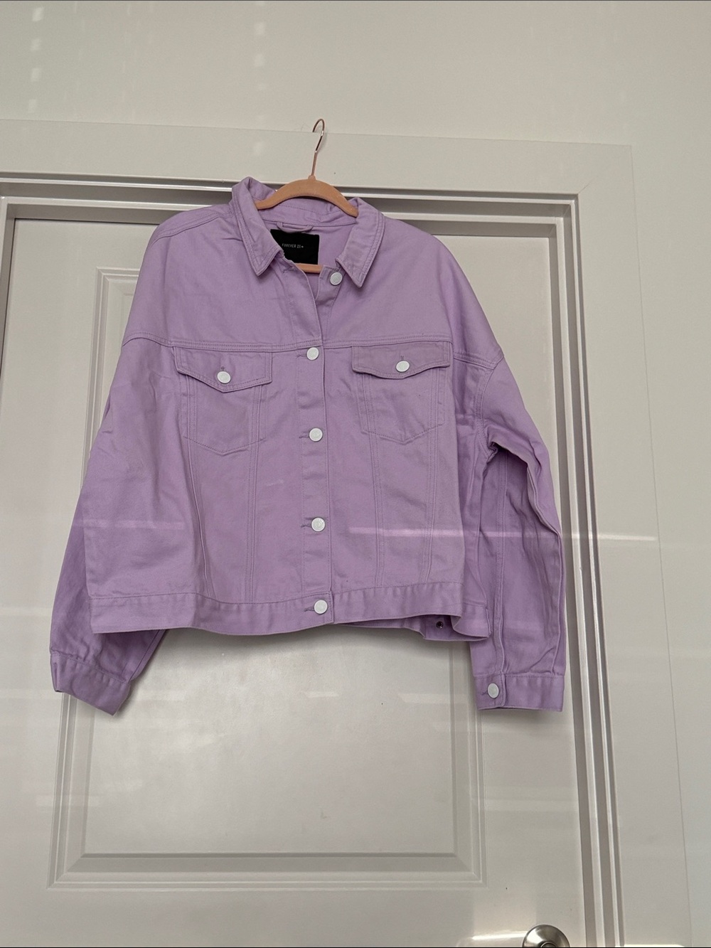Forever 21 Pastel Lilac Denim Jacket